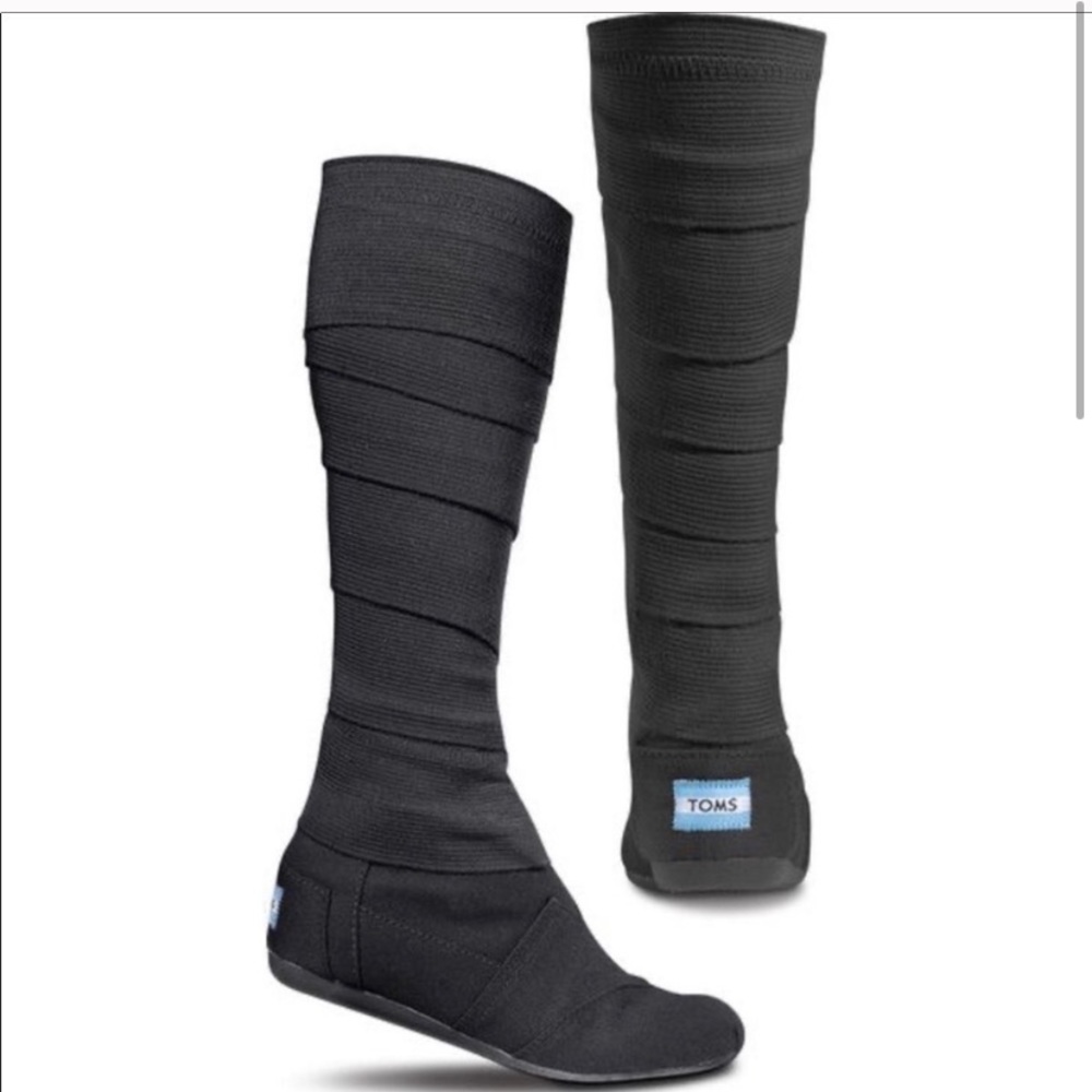 Toms Wrap Boots Black Size 8.5